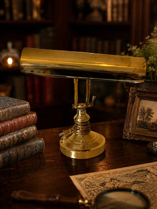 Vintage Brass Adjustable Piano / Library Desk Lamp – UL Listed