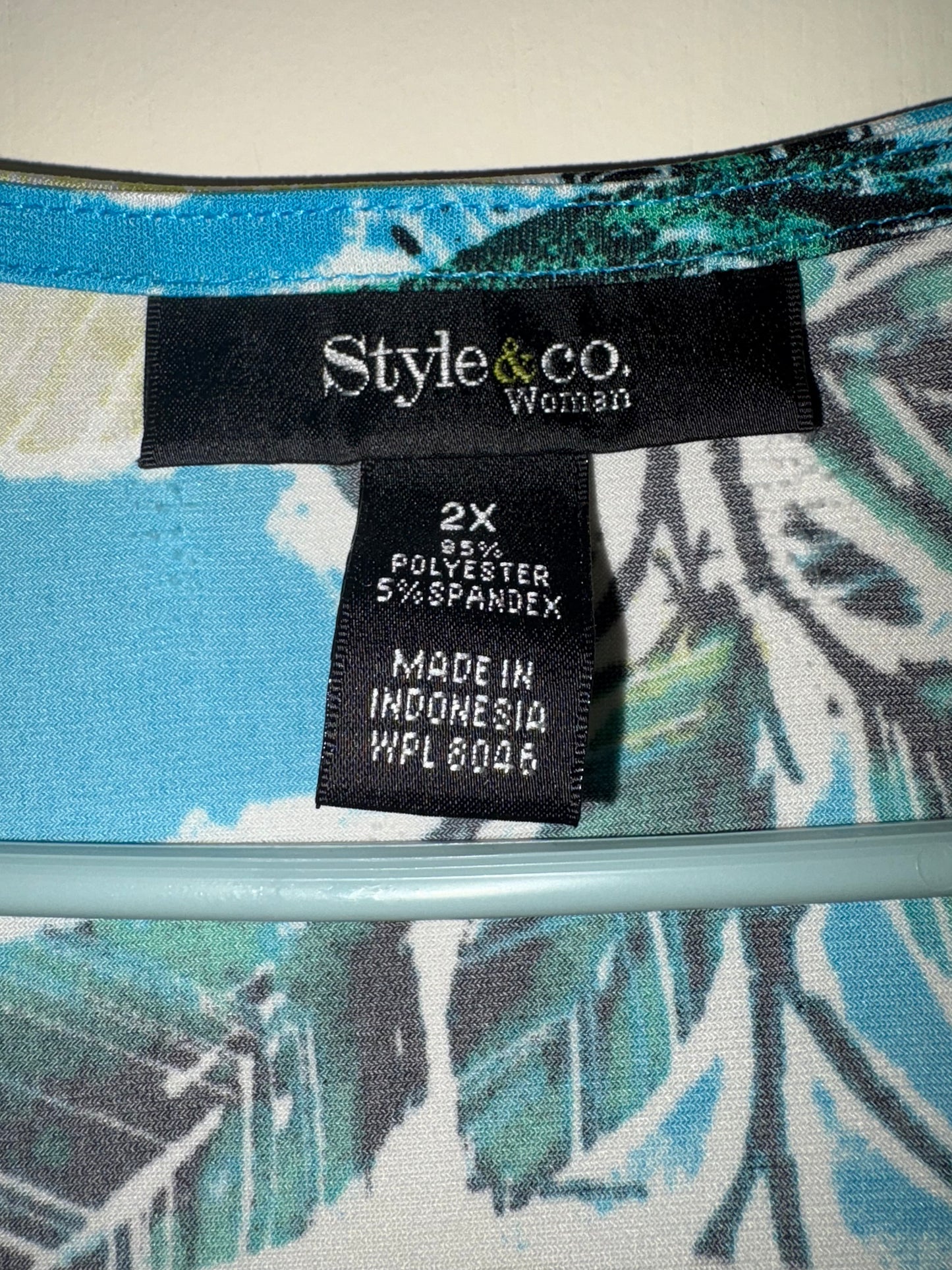 Style & Co women’s Peasant Top  Size 2X