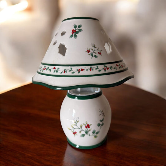 New In Box Pfaltzgraff Winter Berry Candle Lamp