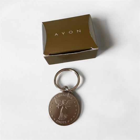 Beautiful Avon Vintage Silver Tone Angel Keychain F63799-1