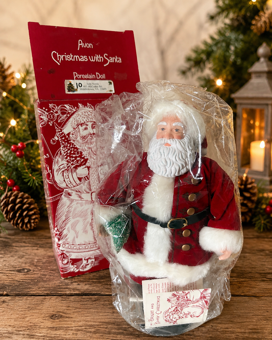 Vintage Avon “Christmas with Santa” Porcelain Doll