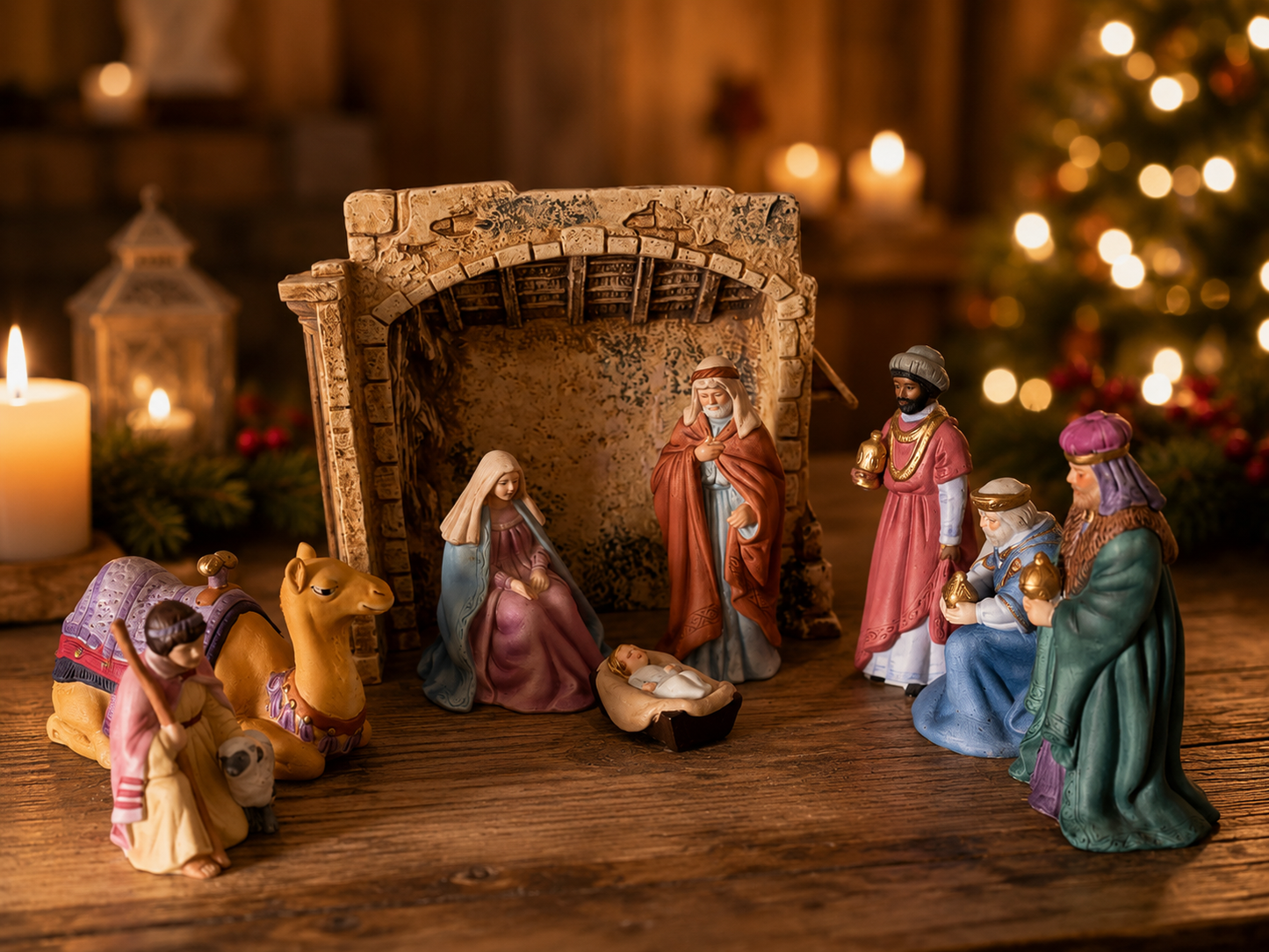 Avon Nativity Set with Stable – Complete Set – Original Boxes – Never Used