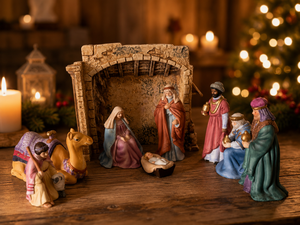 Avon Nativity Set with Stable – Complete Set – Original Boxes – Never Used