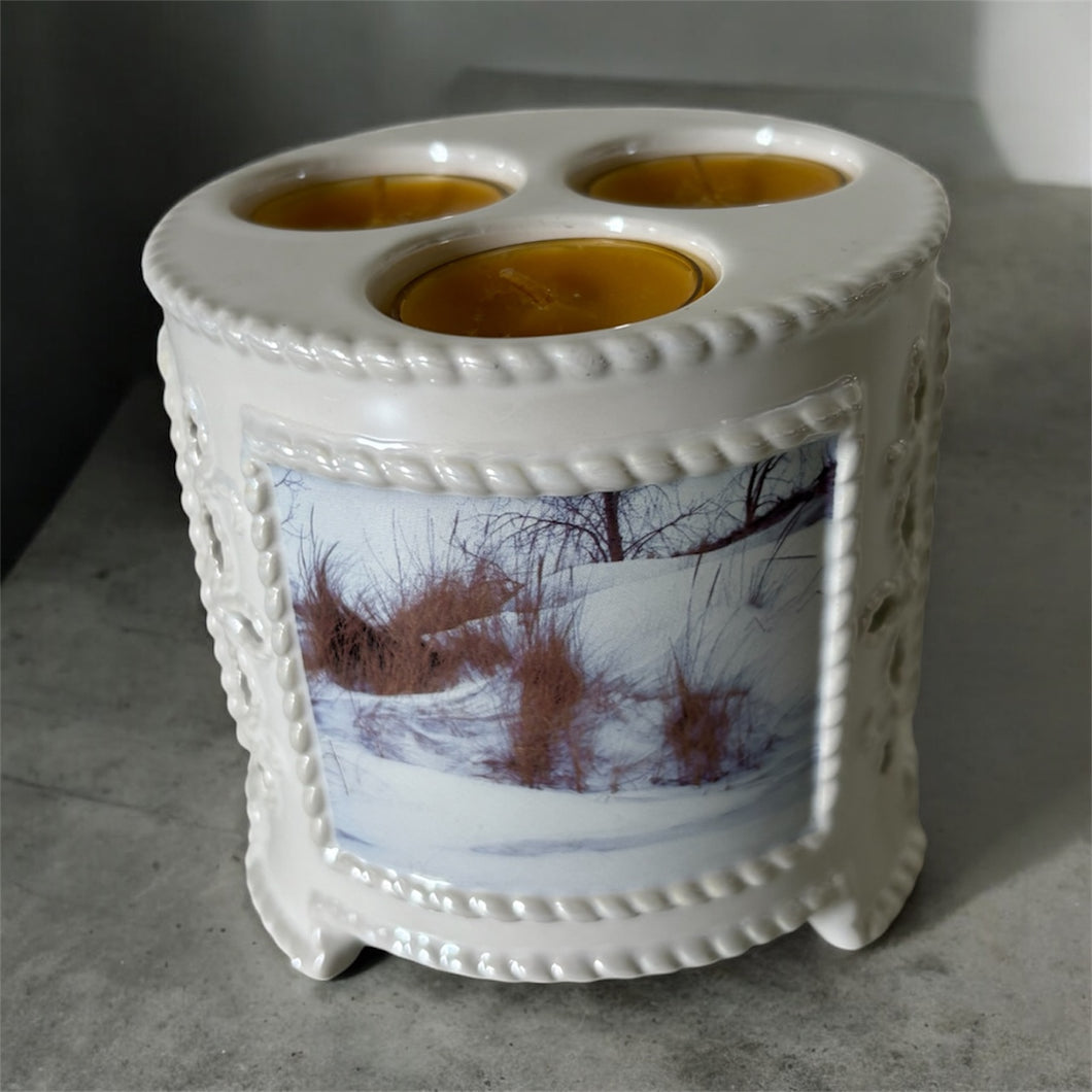 Jackel Limited Edition Three Candle Candle Holder. Winter