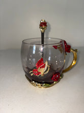 Load image into Gallery viewer, Tea Cup Coffee Mug With A Rose And Butterfly W/ Spoon

