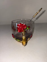 Load image into Gallery viewer, Tea Cup Coffee Mug With A Rose And Butterfly W/ Spoon
