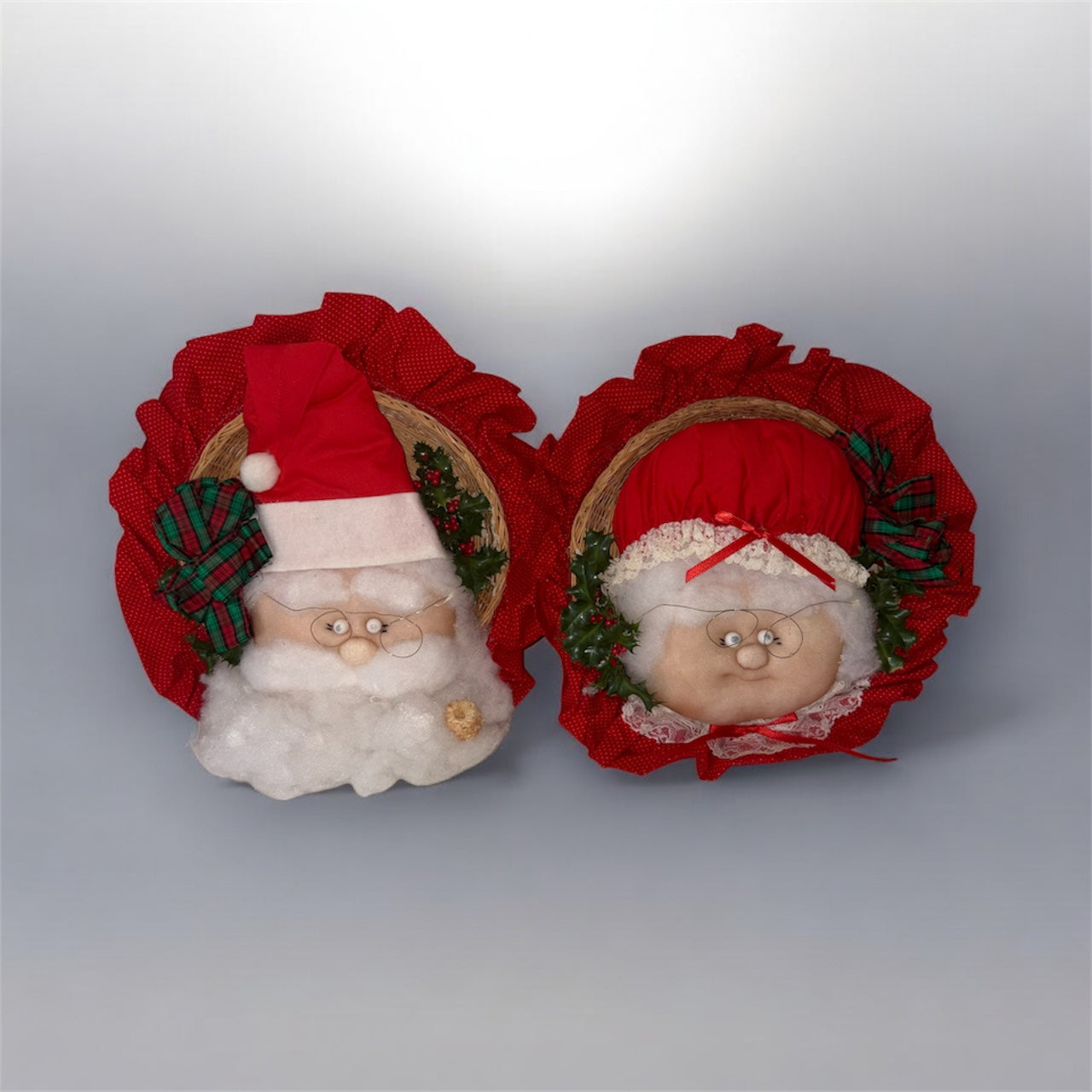 Vintage Handmade Santa And Mrs Santa Clause