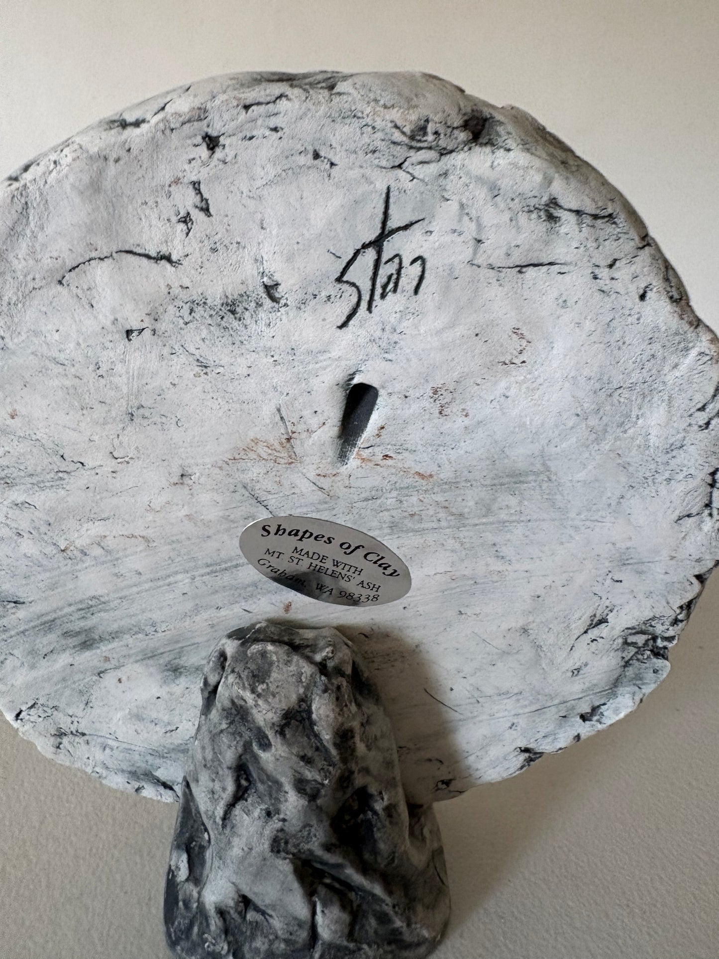 Vintage Stan Langtwait Shapes of Clay Mt. St. Helens Ash Train Plaque