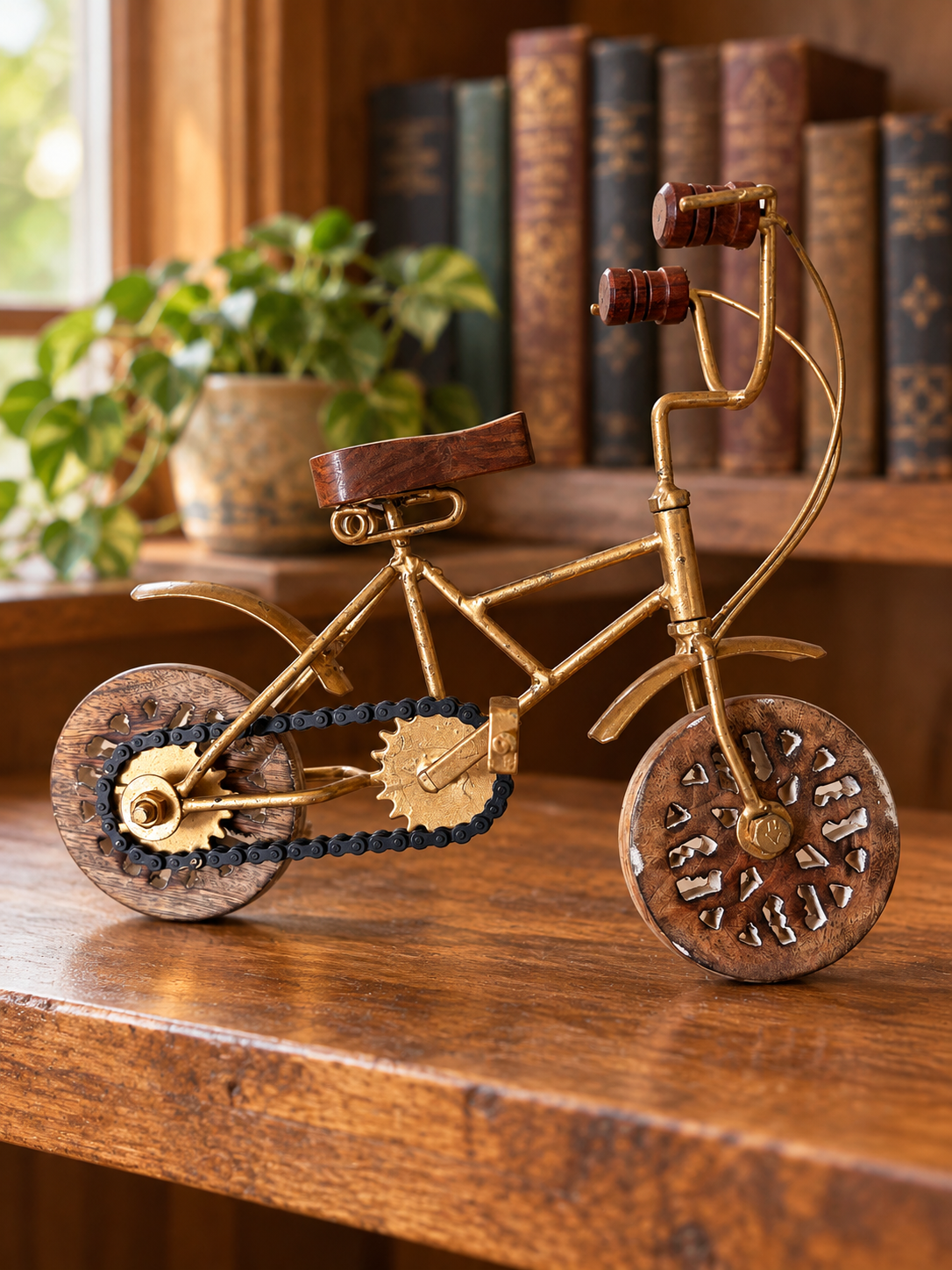 Decorative Metal Bicycle Sculpture – Approximately 10 Inches