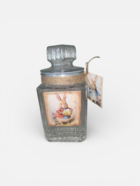 Vintage Large Canister Decorated Jar