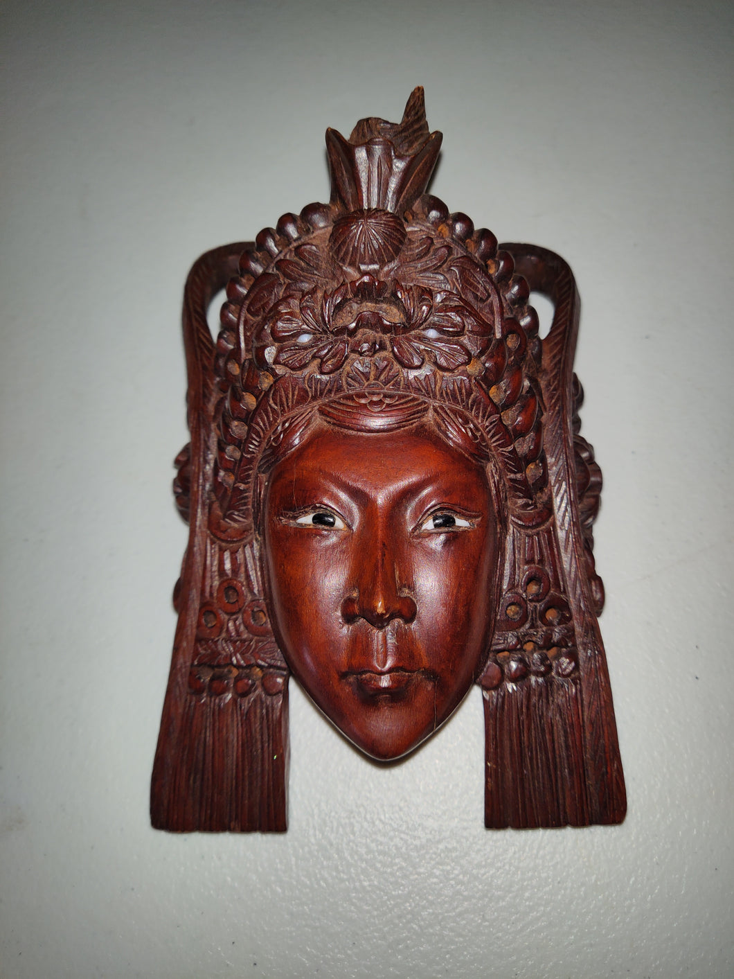 Chinese Empress Rosewood Carved Mask