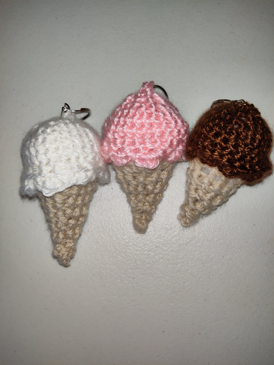 Cute Crochet Ice Cream Key Chains