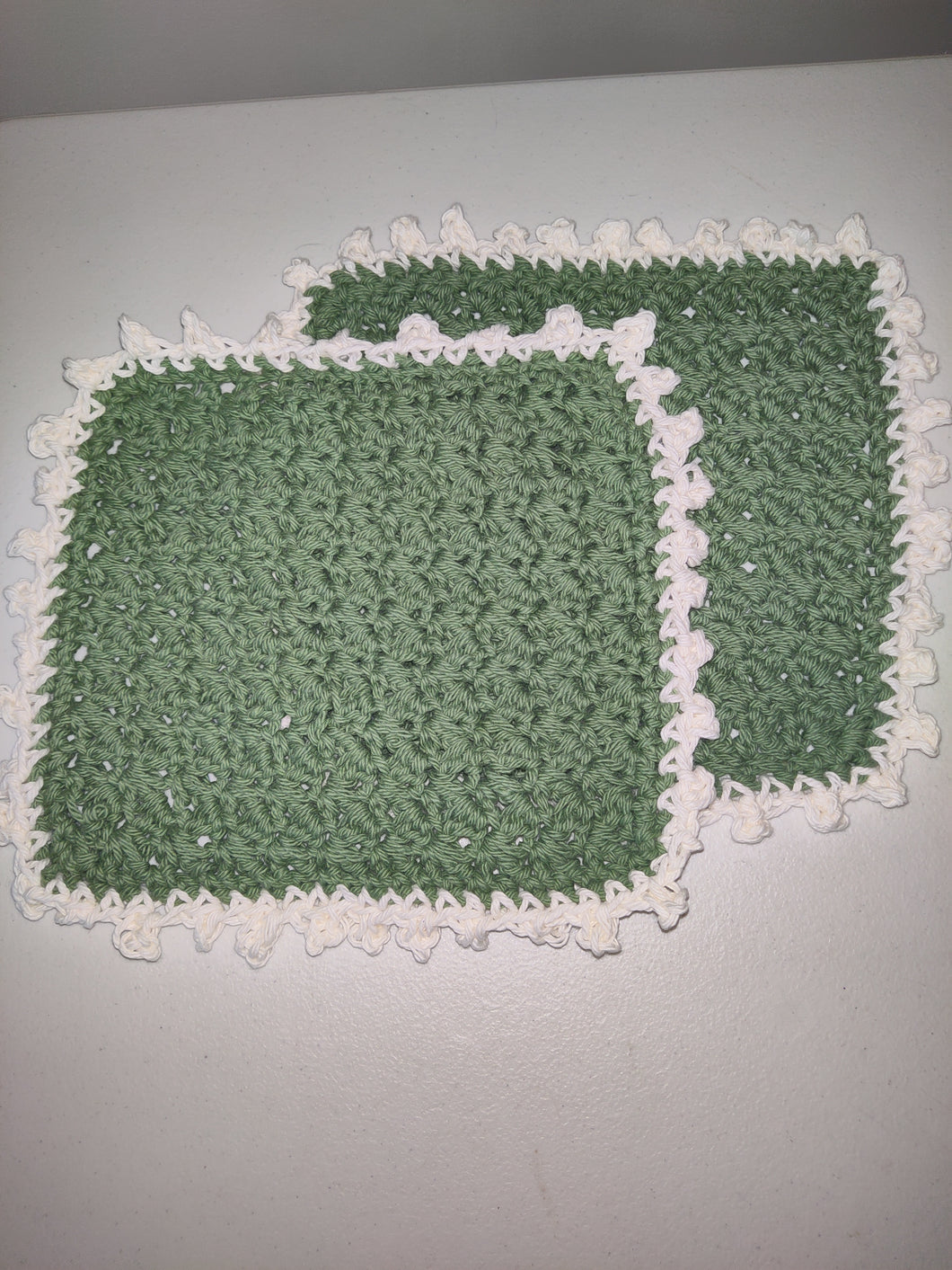 Two Handmade Crochet Washcloths