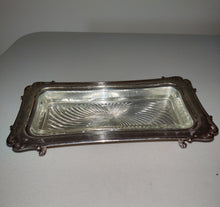 Load image into Gallery viewer, Vintage Silver Plate Lidded Butter Dish &quot;Crescent&quot; Pattern
