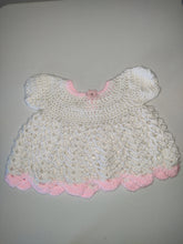 Load image into Gallery viewer, Hand Crochet Baby Dress. Size 3 months
