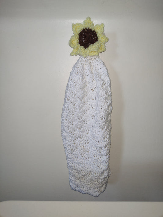 Paño de cocina tejido a crochet a mano