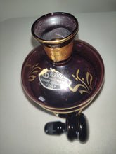 Load image into Gallery viewer, Vintage Rossini Empoli Decanter Bottle Purple Gold Glass
