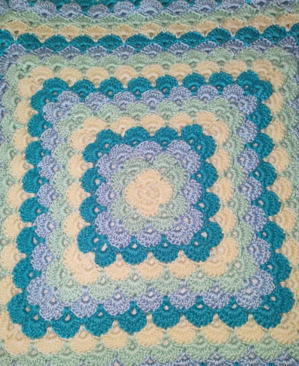 Handmade crochet baby blanket