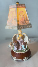 Load and play video in Gallery viewer, Musical Angel Table Lamp Nightlight Rotating Lithopane Back Painted Music Box
