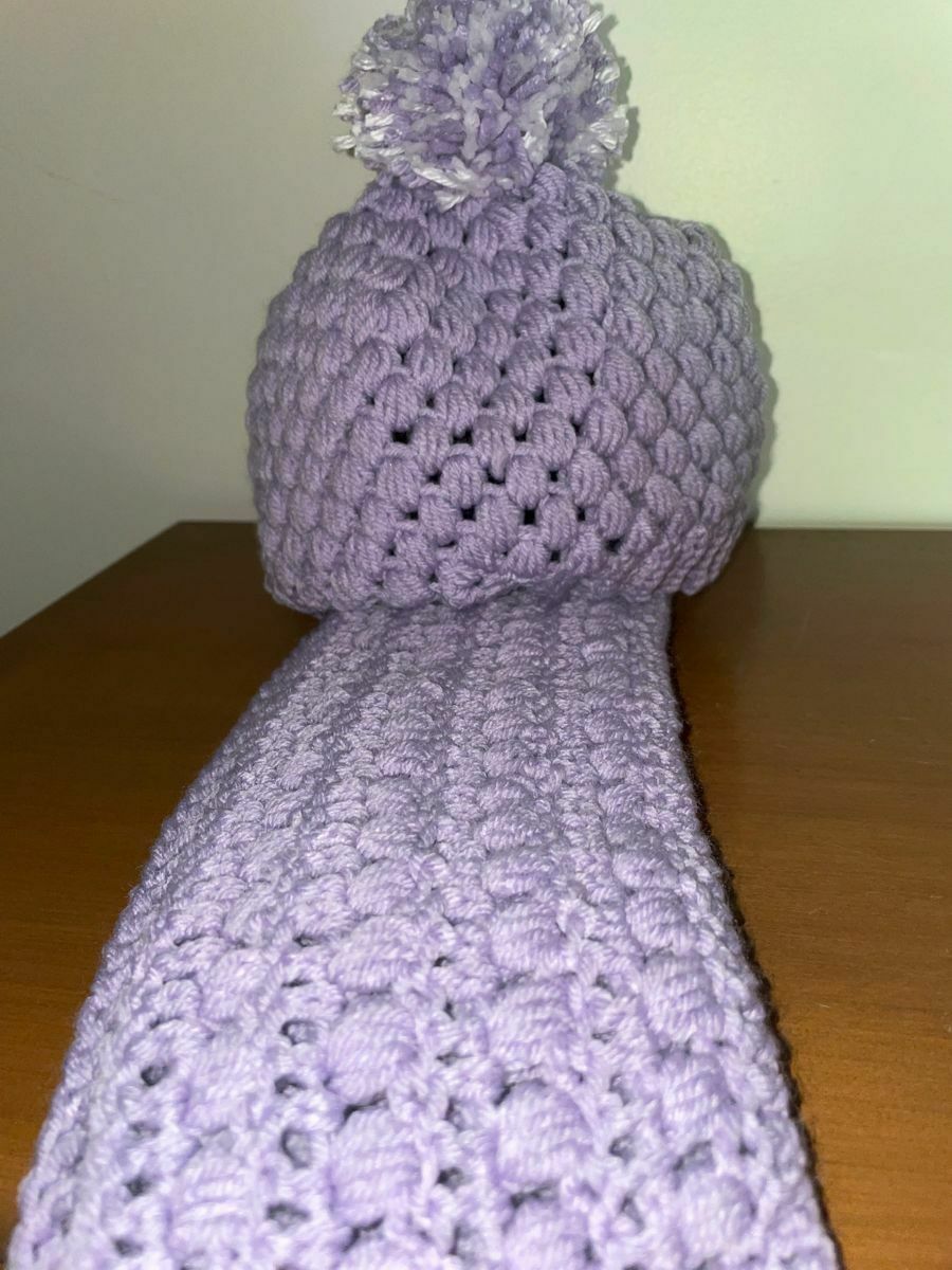 Handmade Crochet Scarf and Hat set