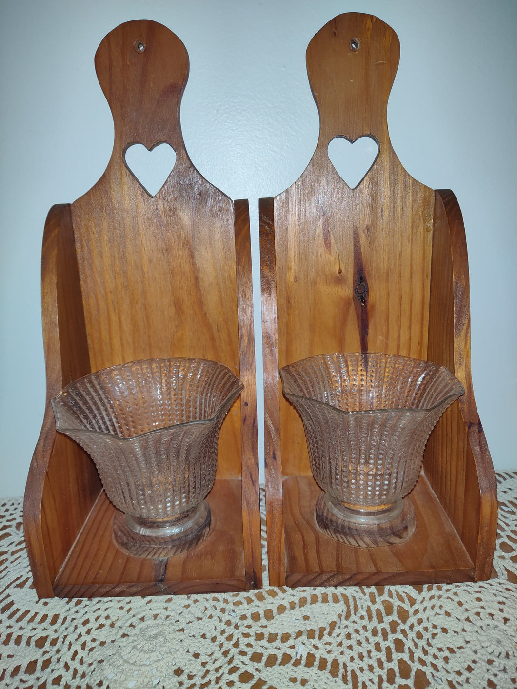 Two Handmade Candle Sconces