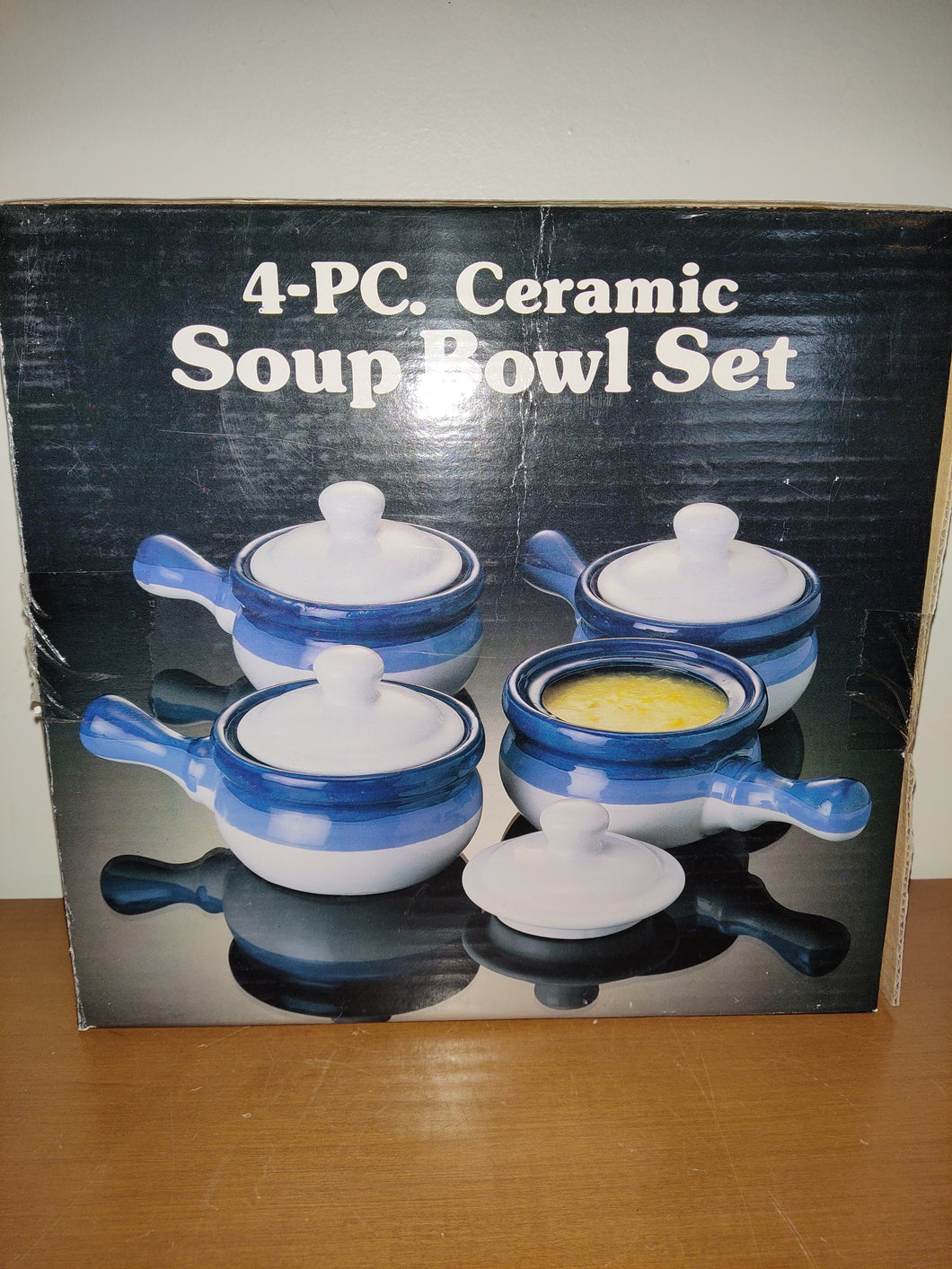 Lechters 4 PC. Ceramic Soup Bowl Set