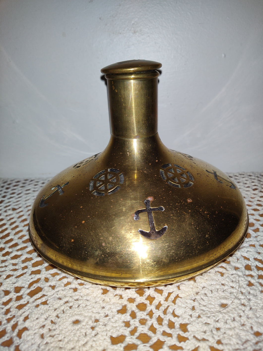 Vintage Nautical Brass Flask/Decanter