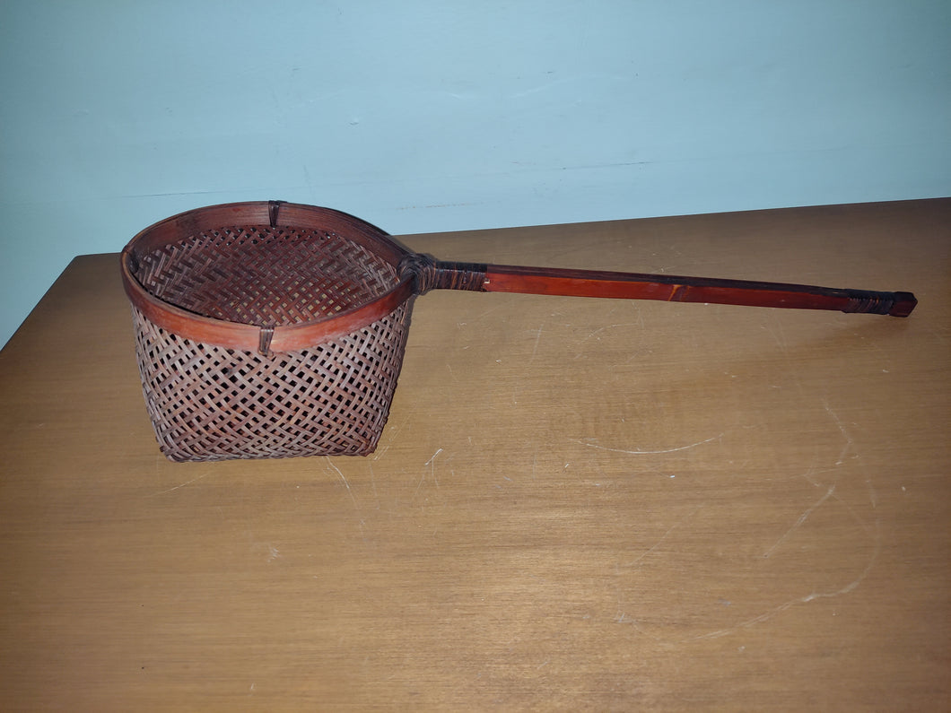 Vintage Wicker Woven Sieve Basket