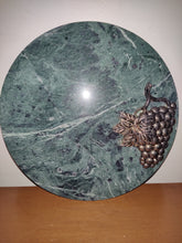 Load image into Gallery viewer, Godinger Marble Cheese Plate, Silver Plated Grapes
