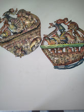 Load image into Gallery viewer, Two Vintage Hand Painted Hattian Wall Folk Art
