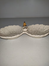 Load image into Gallery viewer, Vintage Dual White Chicken/Cabbage Condiment/ Nut Dish
