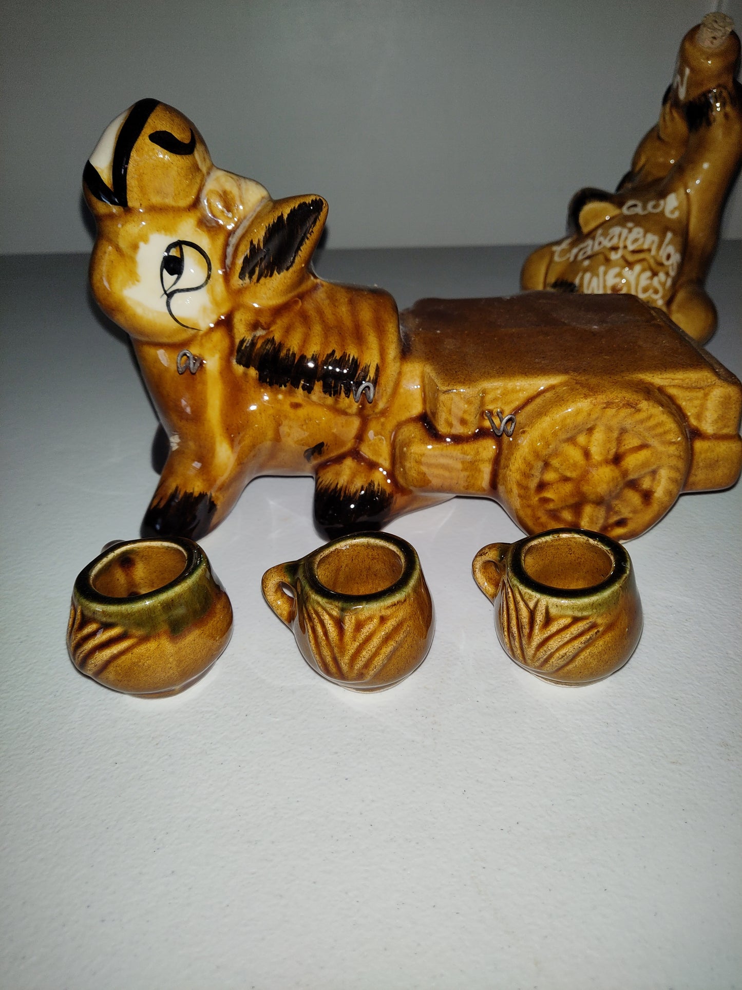 Vintage Drinking Donkey Tequila Decanter.