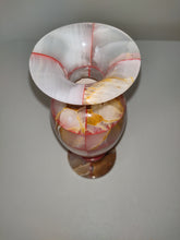 Load image into Gallery viewer, Italian Vintage Pink, White &amp; Brown Artistic Vase in Carrara Marble
