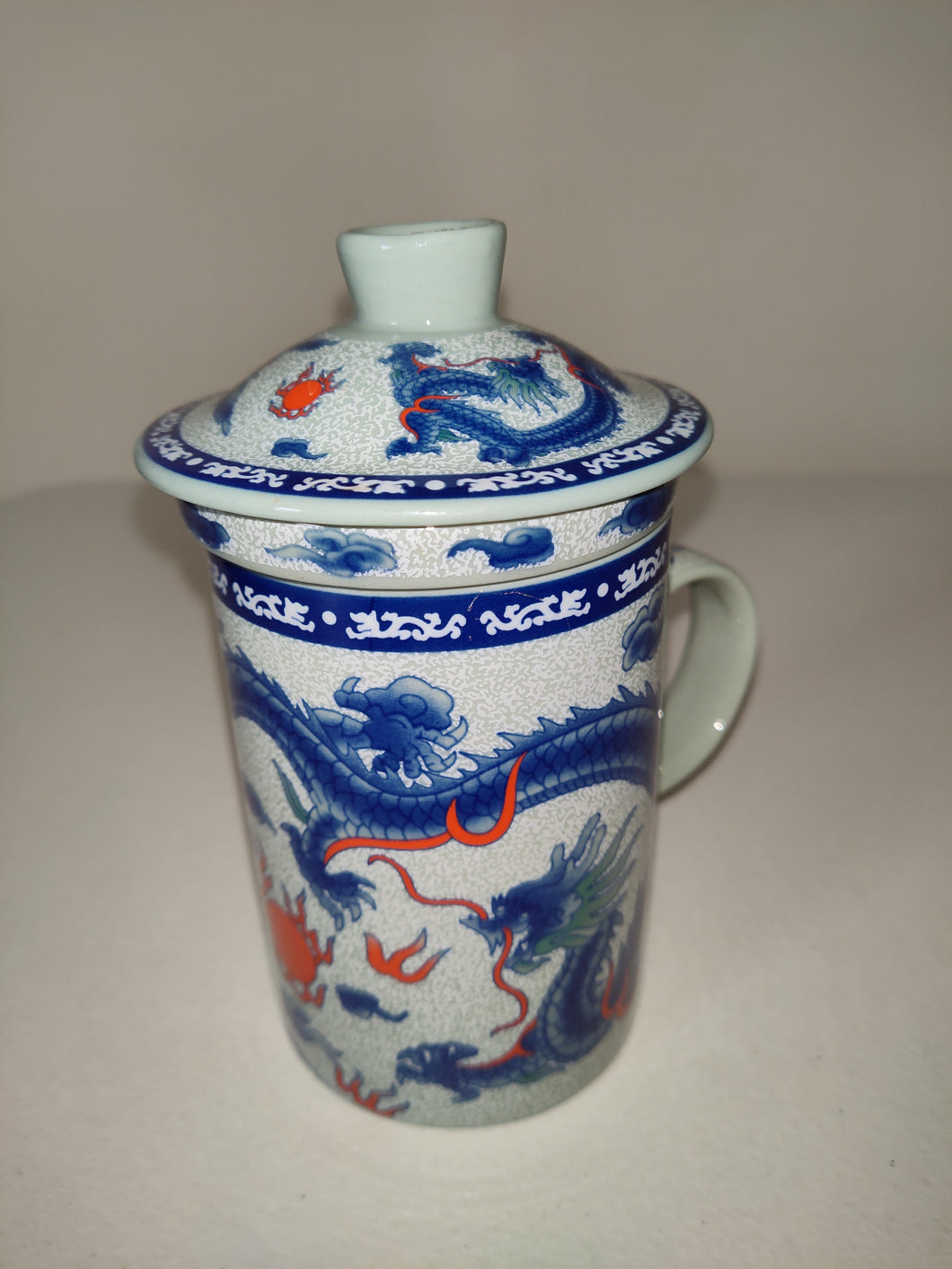 Vintage Dragon Teacup With Lid And Defuser