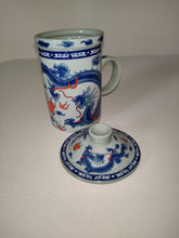Load image into Gallery viewer, Vintage Dragon Teacup With Lid And Defuser
