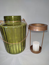 Load image into Gallery viewer, Large Tealight Jar Glass Lantern
