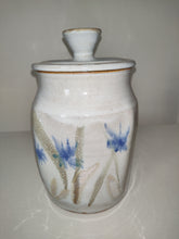 Load image into Gallery viewer, Vintage Handmade Floral Pottery Canister
