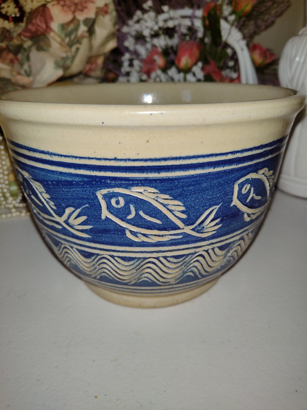 Vintage Pottery Bowl. Signed