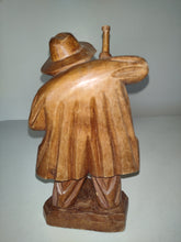 Load image into Gallery viewer, Vintage Wood Carved Drinking Man. Folk Art

