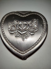 Load image into Gallery viewer, Vintage Pewter Heart Shaped Trinket Box
